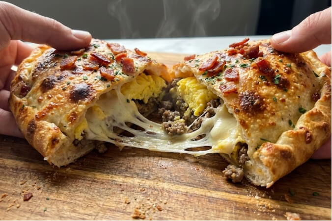 Beef & Egg Breakfast Calzone – HALO Outdoor Cooking