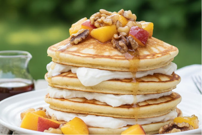 Peaches & Cream Pancakes