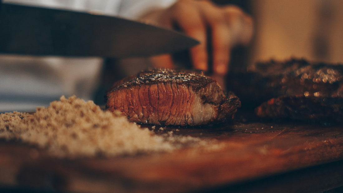 New York Strip Steak with Peppercorn Crust