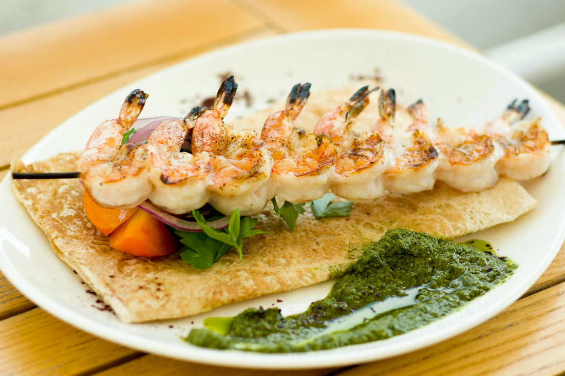 Lemon Garlic Shrimp Skewers recipe for the HALO group