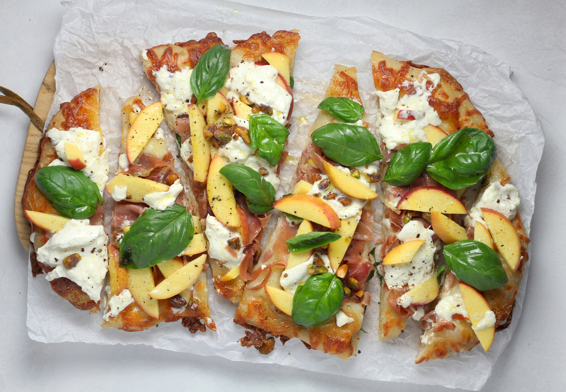 Grilled Peach Dessert Pizza