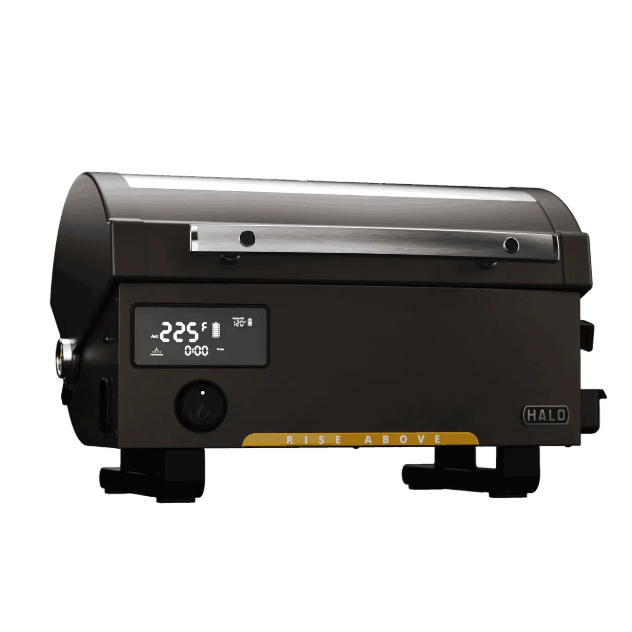 HALO pellet grill on a white background