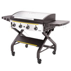 Portable gas HALO Elite4B Outdoor Griddle on wheels with a white background