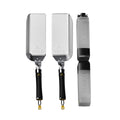 Four-piece HALO Elite Stir-Fry Griddle Kit on a white background, featuring two scoop spatulas and two 27oz squeeze bottles.