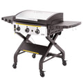 A front-facing product shot of the HALO Elite 3B outdoor griddle on a white background
