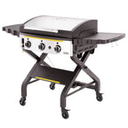 A front-facing product shot of the HALO Elite 3B outdoor griddle on a white background