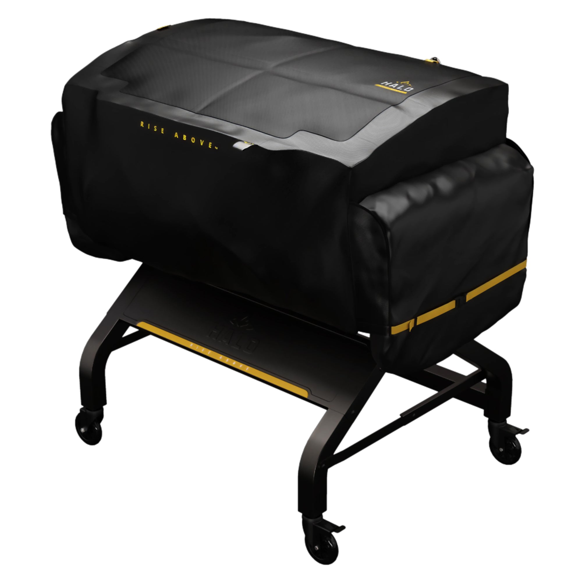 Complete HALO Elite1B griddle bundle including cover and rolling cart